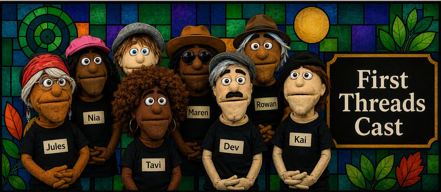 The First Threads puppet cast