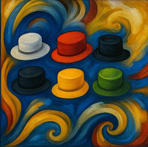L3 Thinking Hats 6 thinking hats graphic