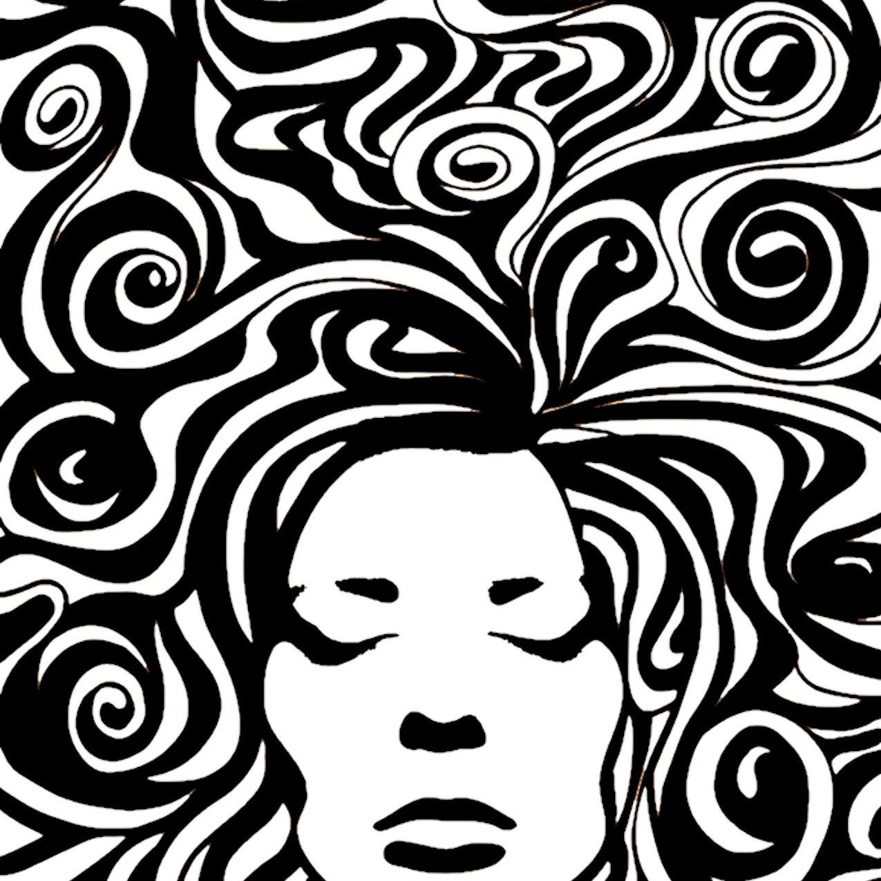 psychedelic woman head